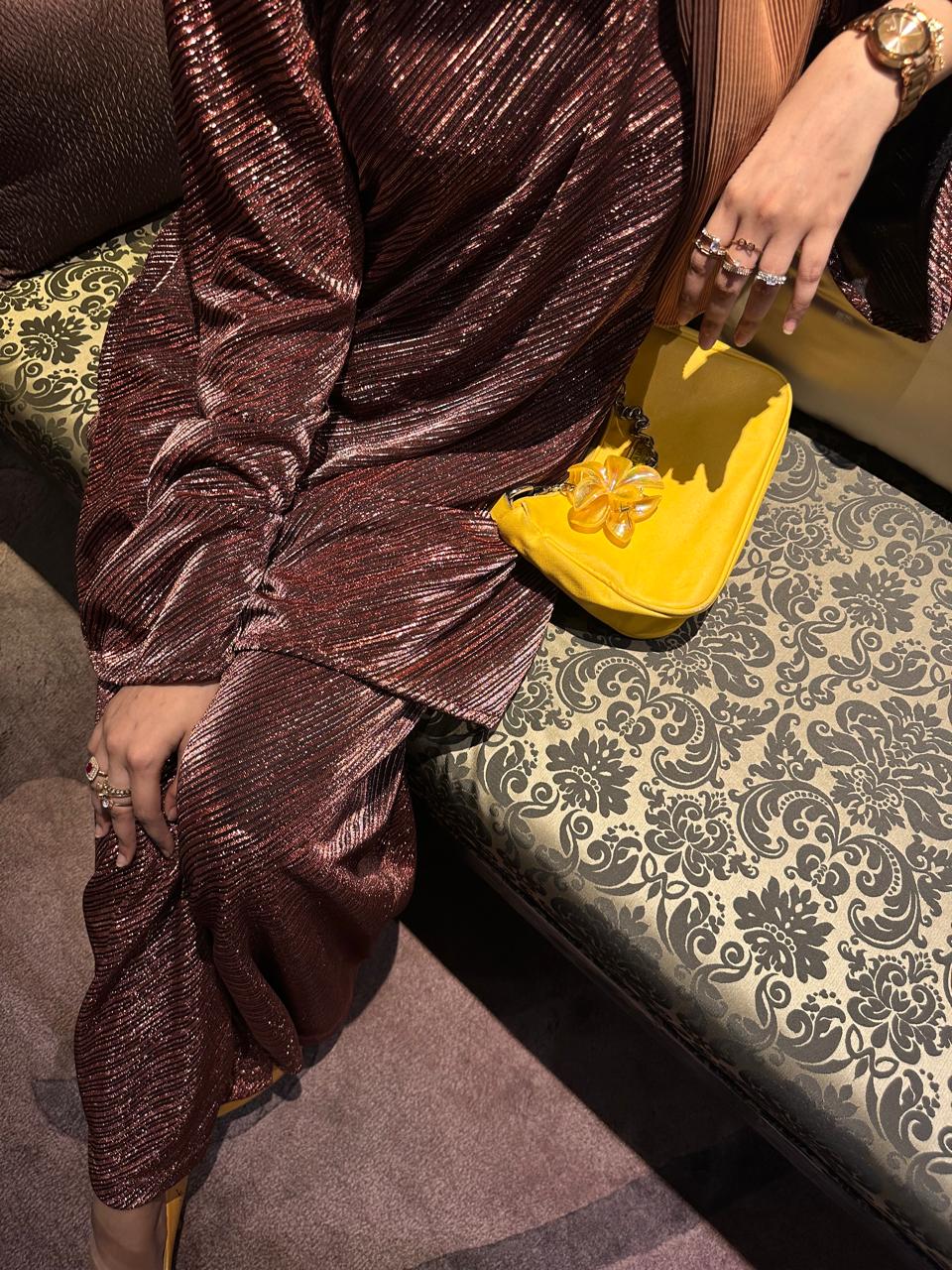 Brown shimmer Cord Set