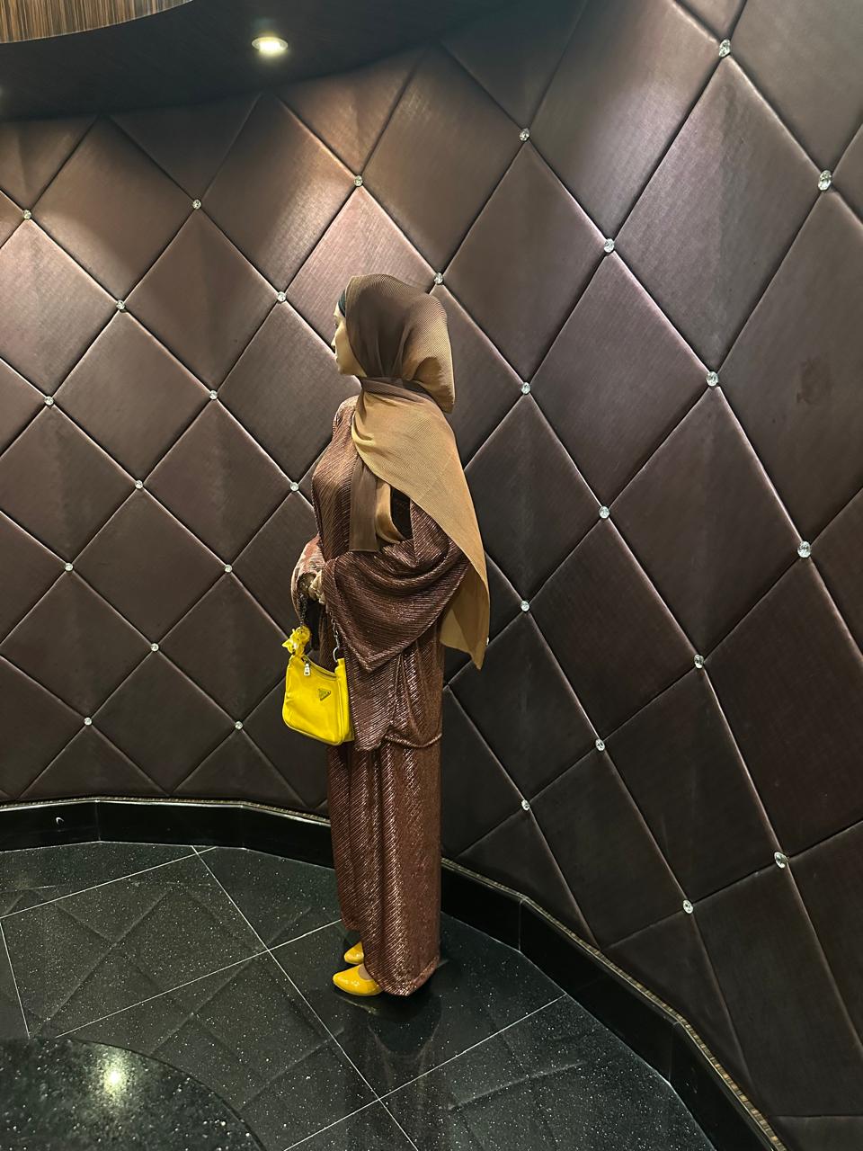 Brown shimmer Cord Set