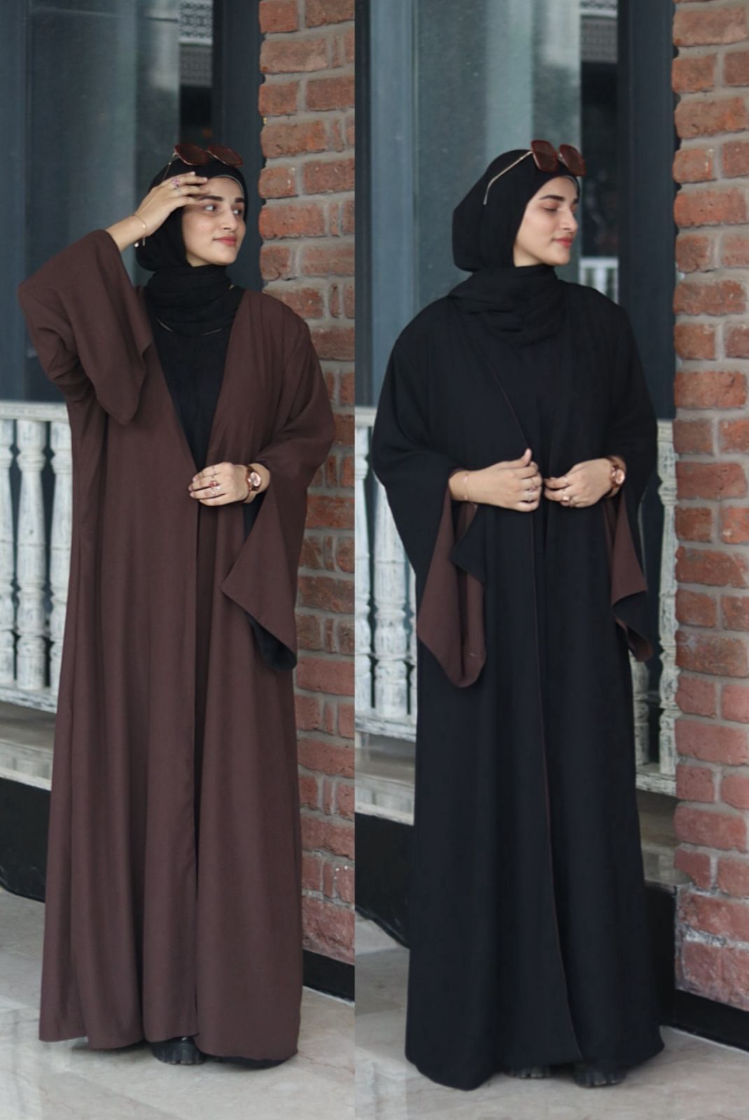 2-in-1 Reversible Shrug – Brown & Black