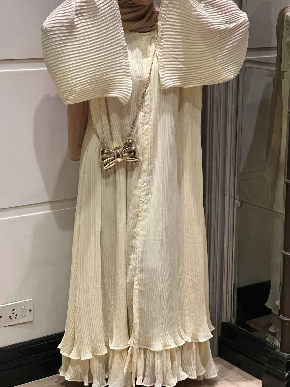 Lime pleated mermaid dress