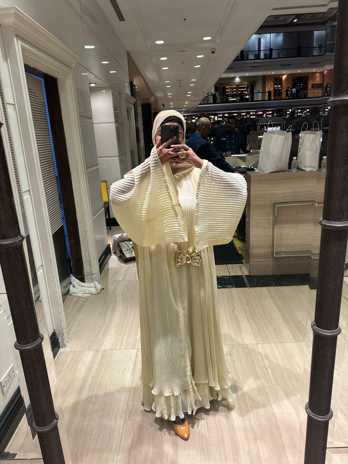 Lime pleated mermaid dress