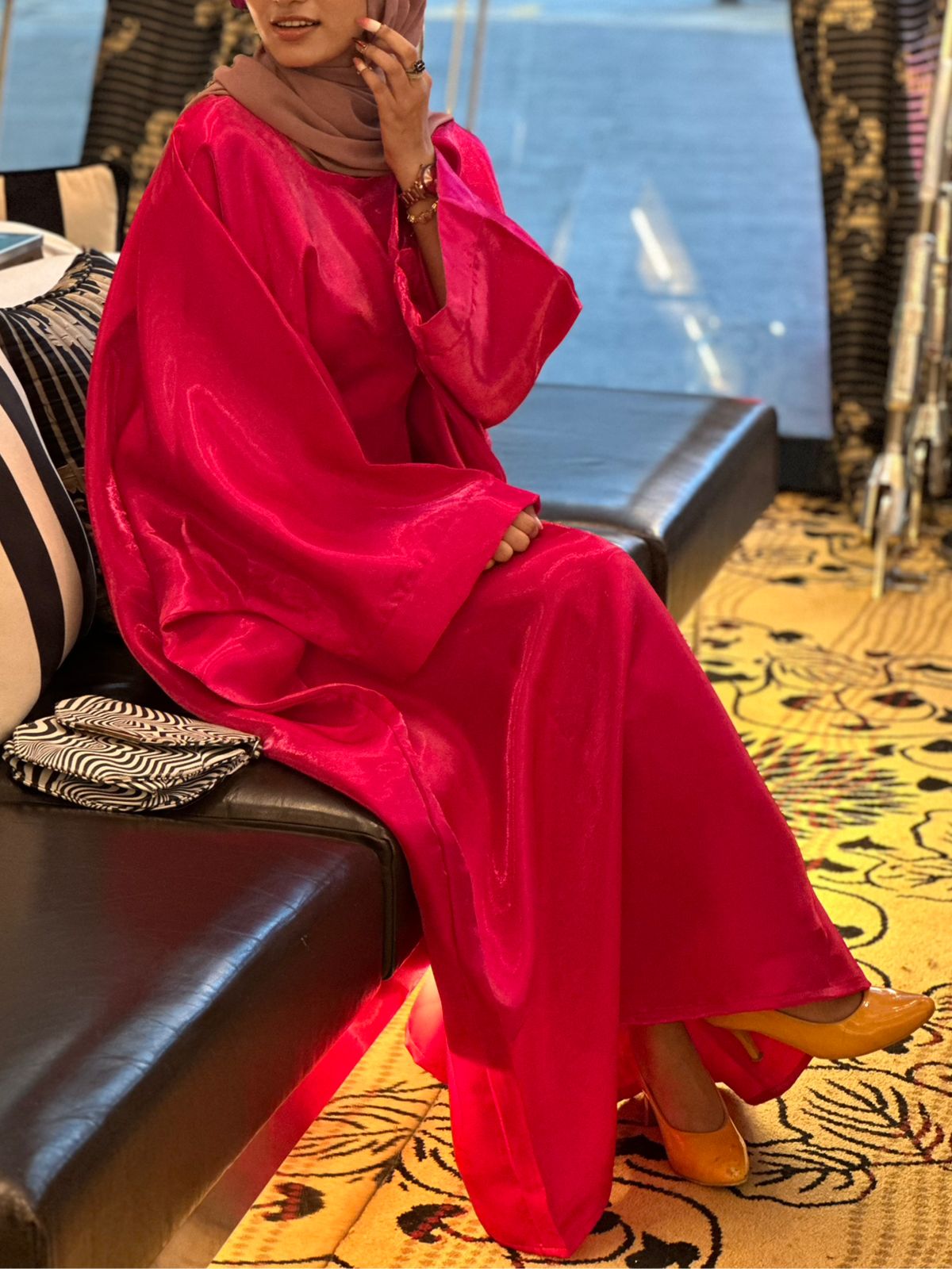 barbie Butterfly Abaya with Attached Inner Belt (Hijab not included)