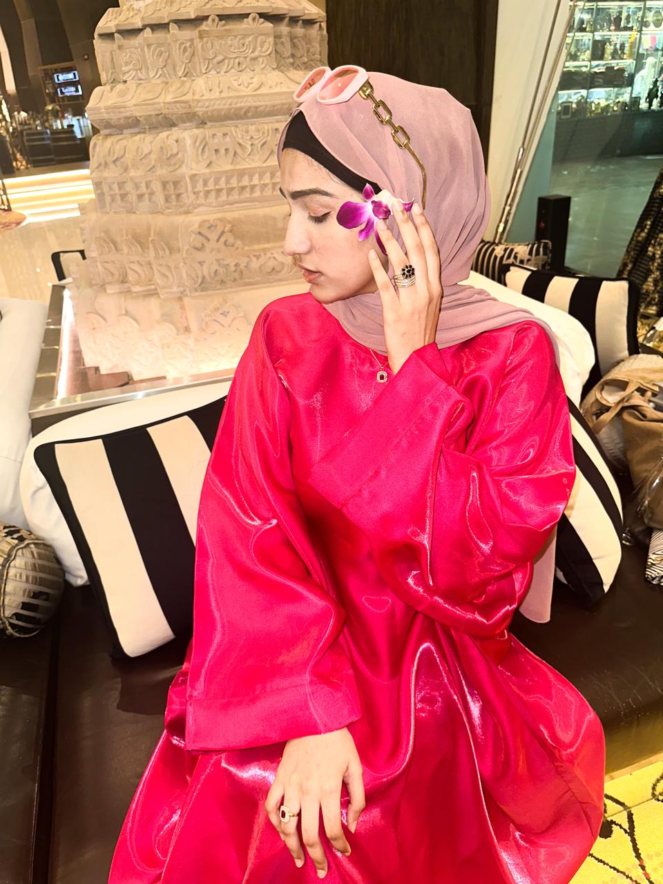 barbie Butterfly Abaya with Attached Inner Belt (Hijab not included)