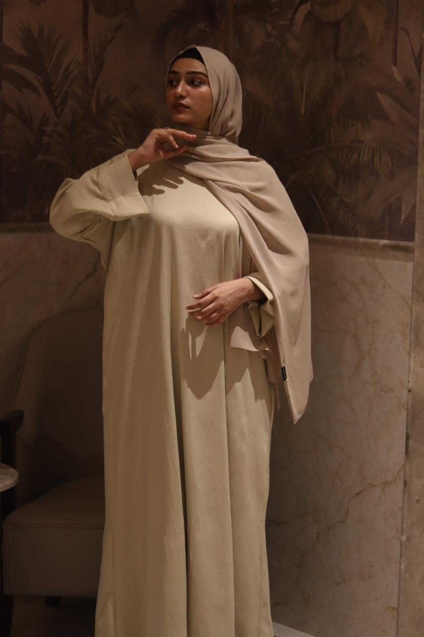 Beige full sleeves inner slit