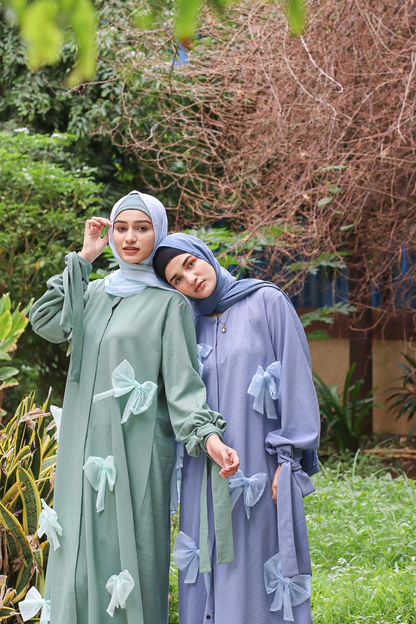Pastel Dream Abaya - Mint