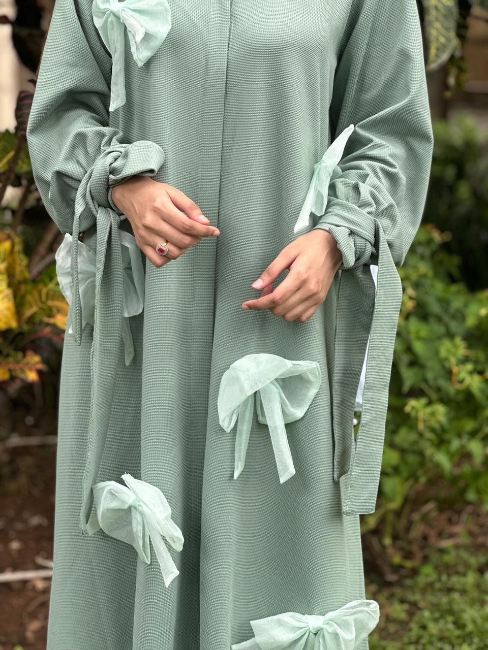 Pastel Dream Abaya - Mint