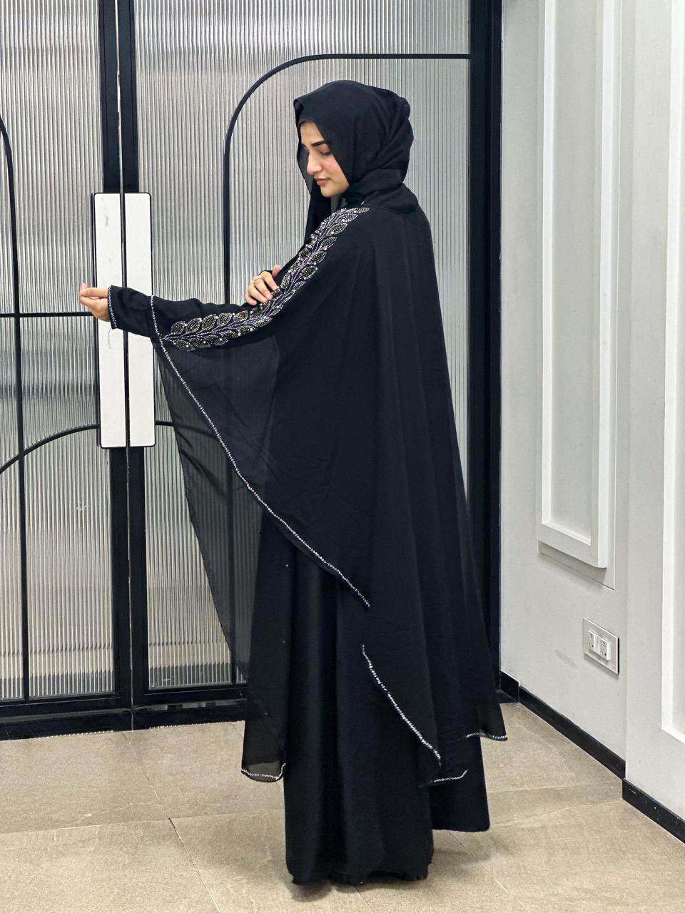Noorain Stonework Abaya (With Hijab)