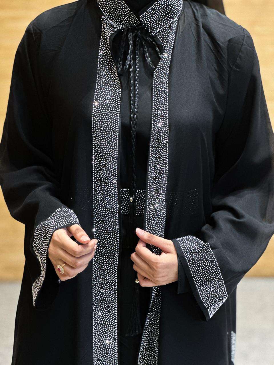 Arwa Stonework 2 piece Abaya (with hijab)