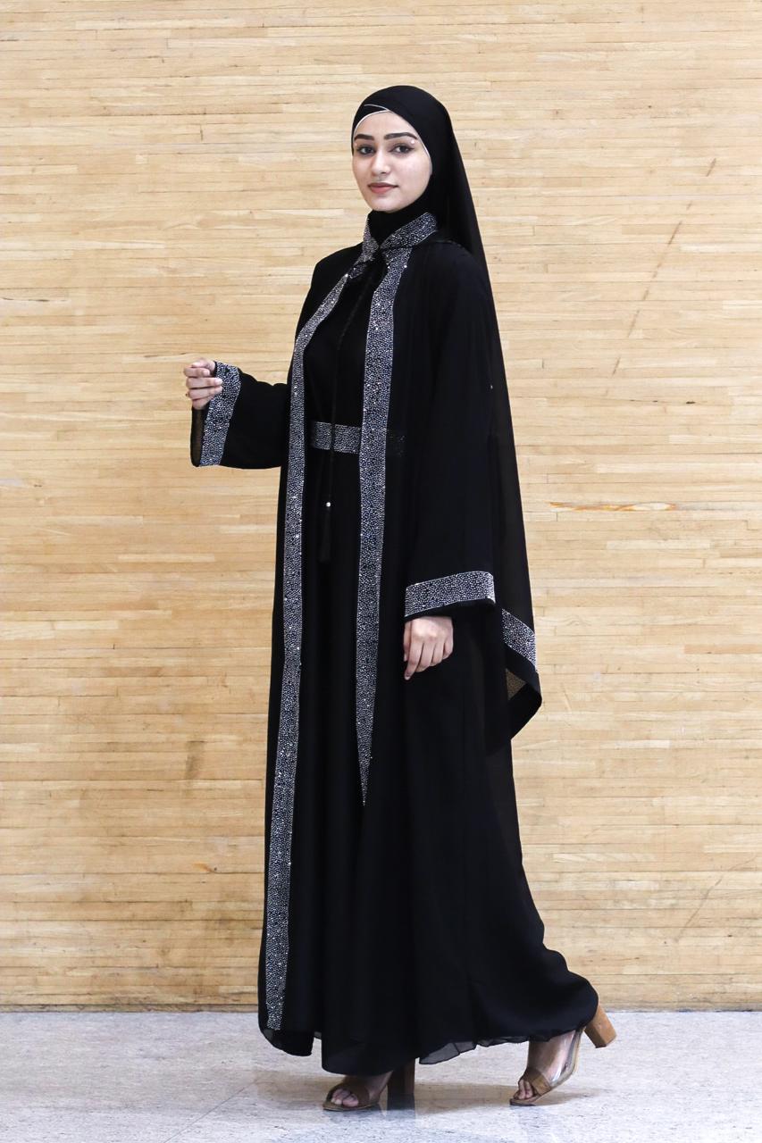 Arwa Stonework 2 piece Abaya (with hijab)