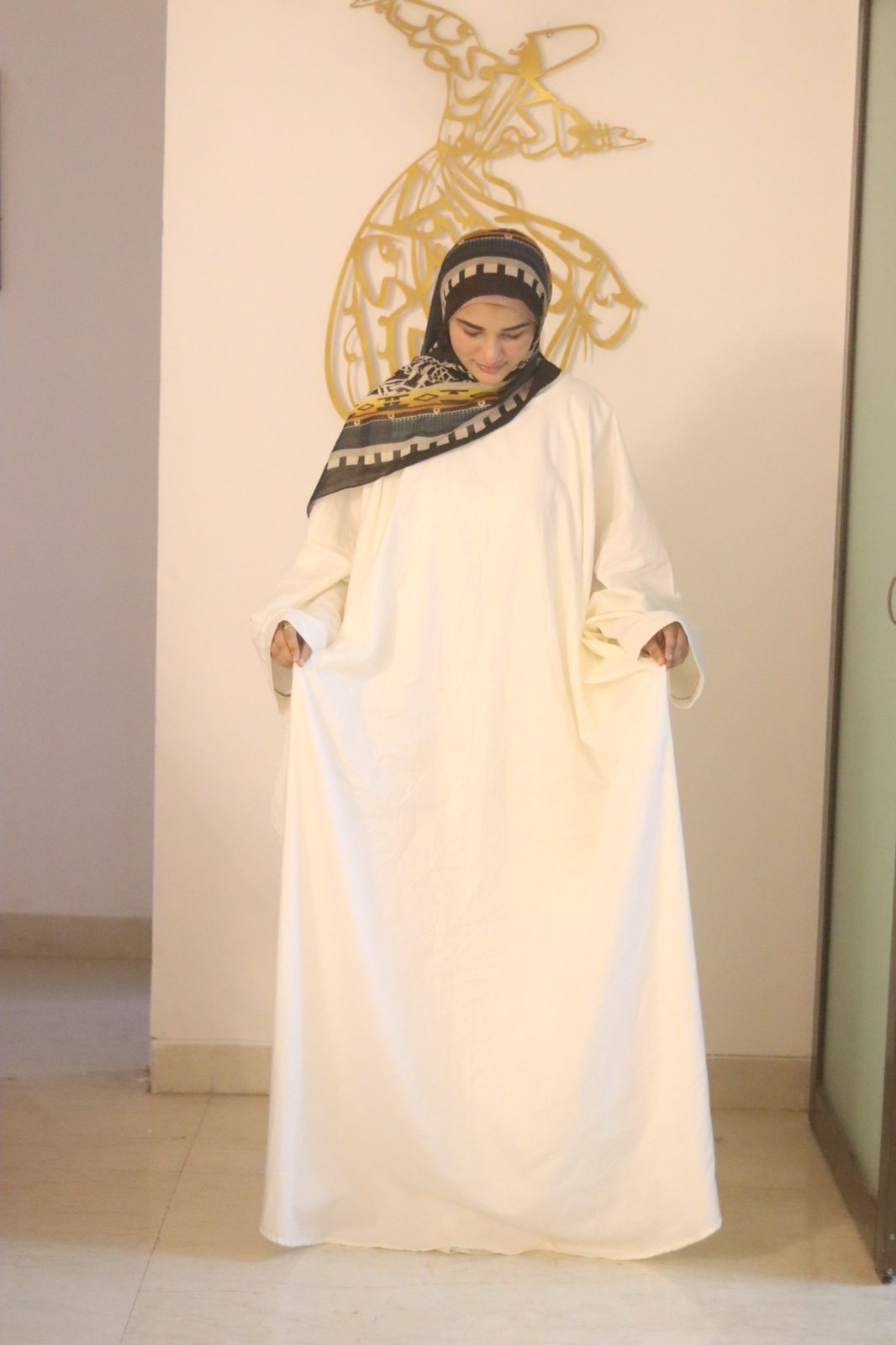 White Linen Abaya