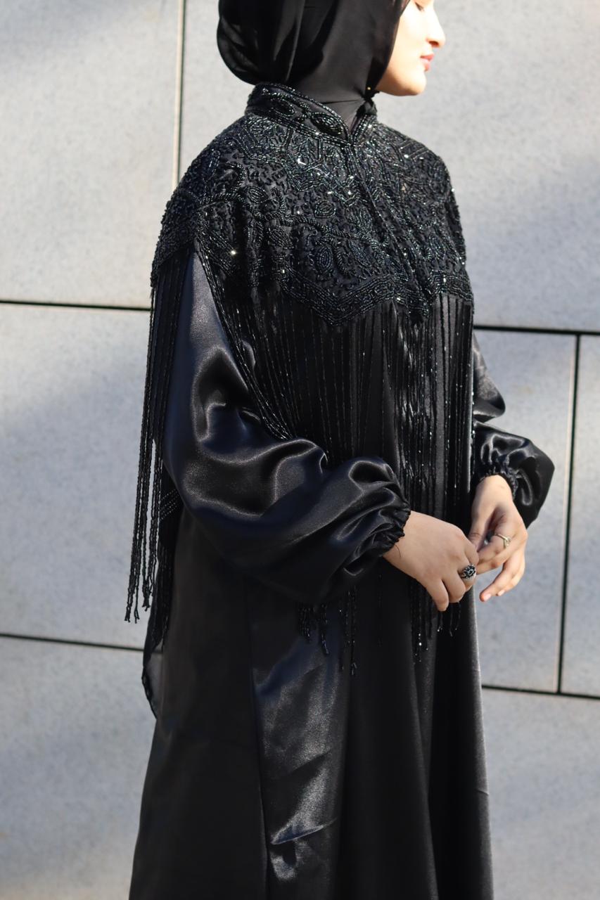 Luxury handwork cape Abaya - Black (Abaya not included)