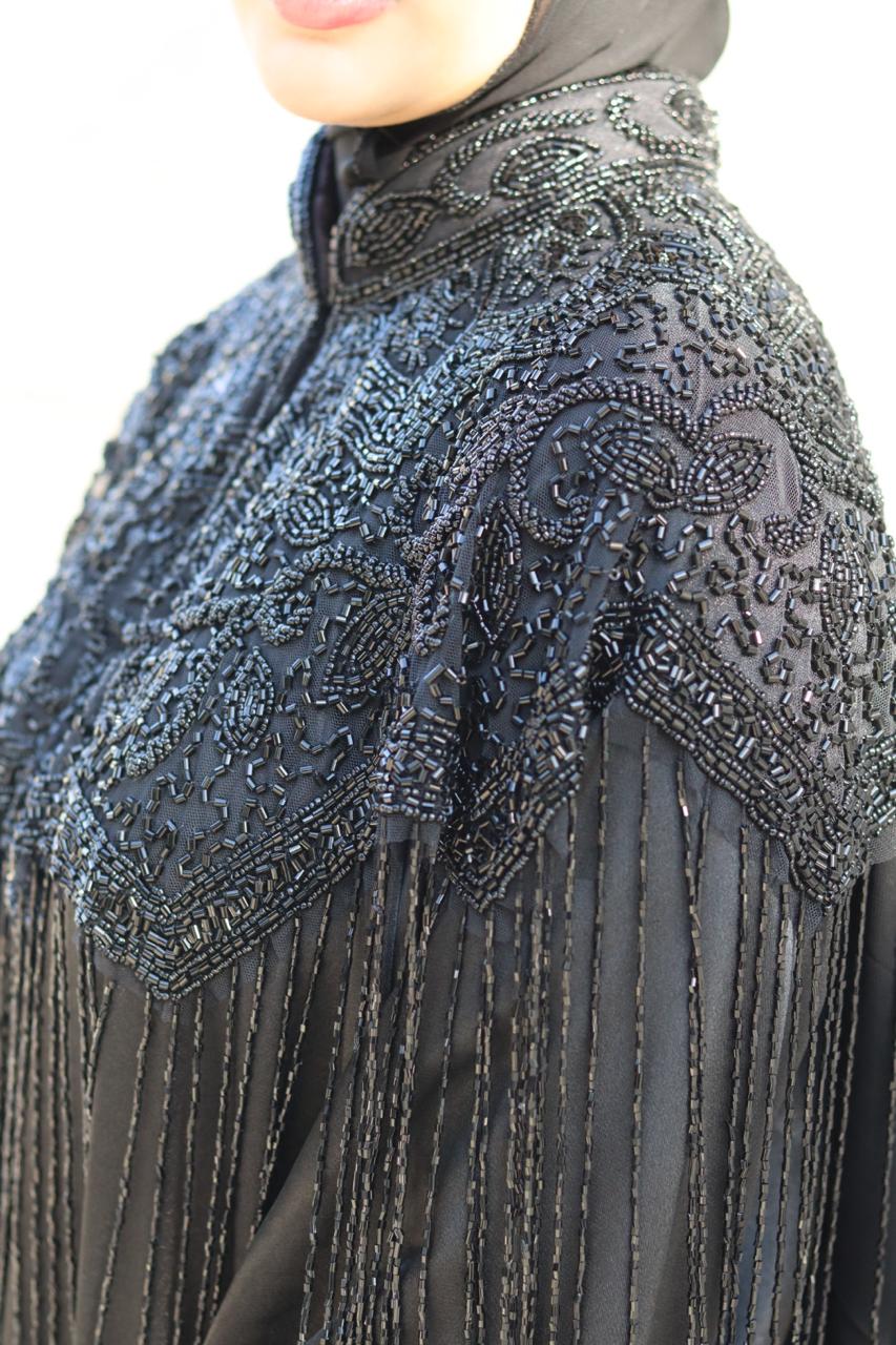 Luxury handwork cape Abaya - Black (Abaya not included)
