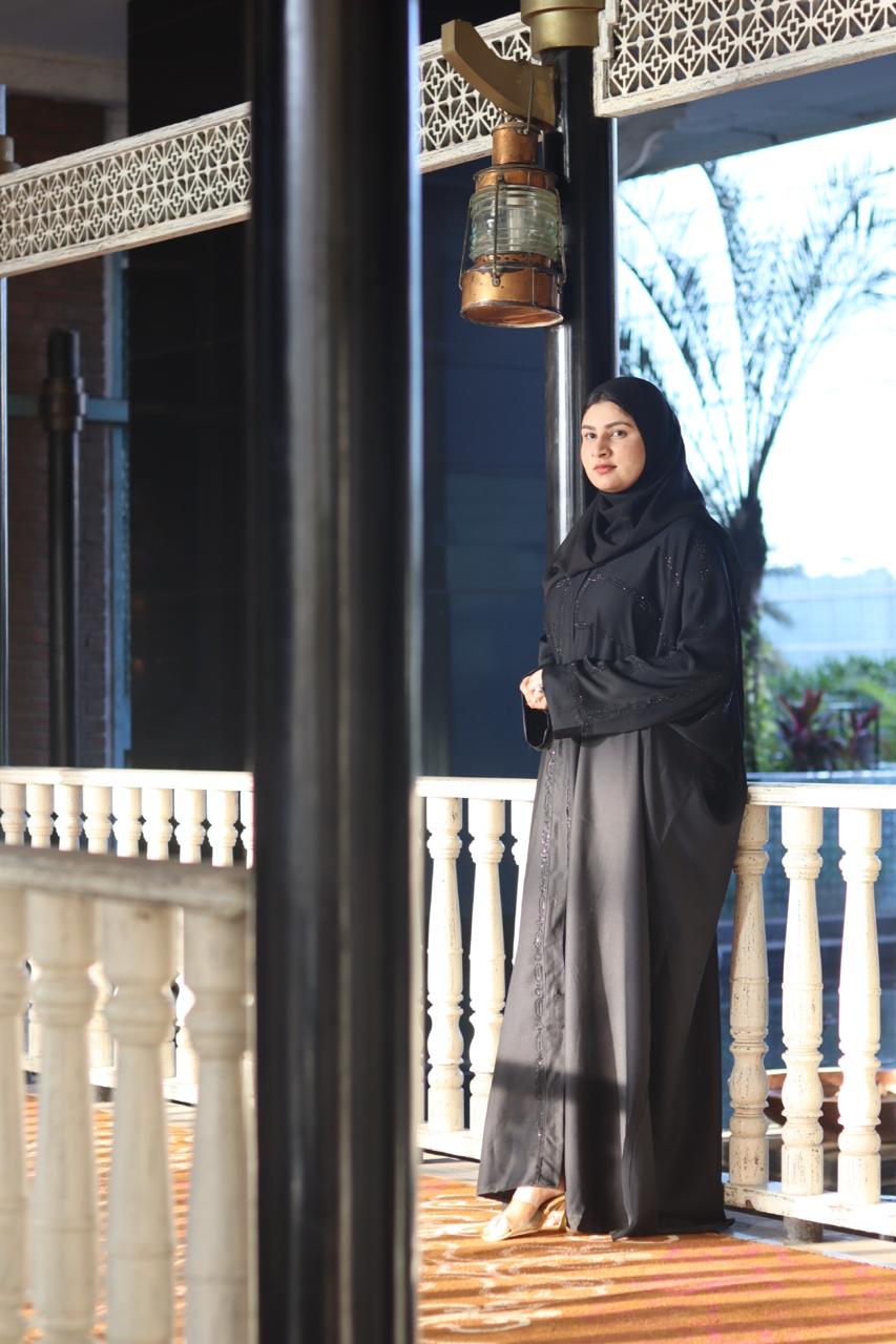 Qalbi Abaya - Black (With Matching Niqab & Hijab)