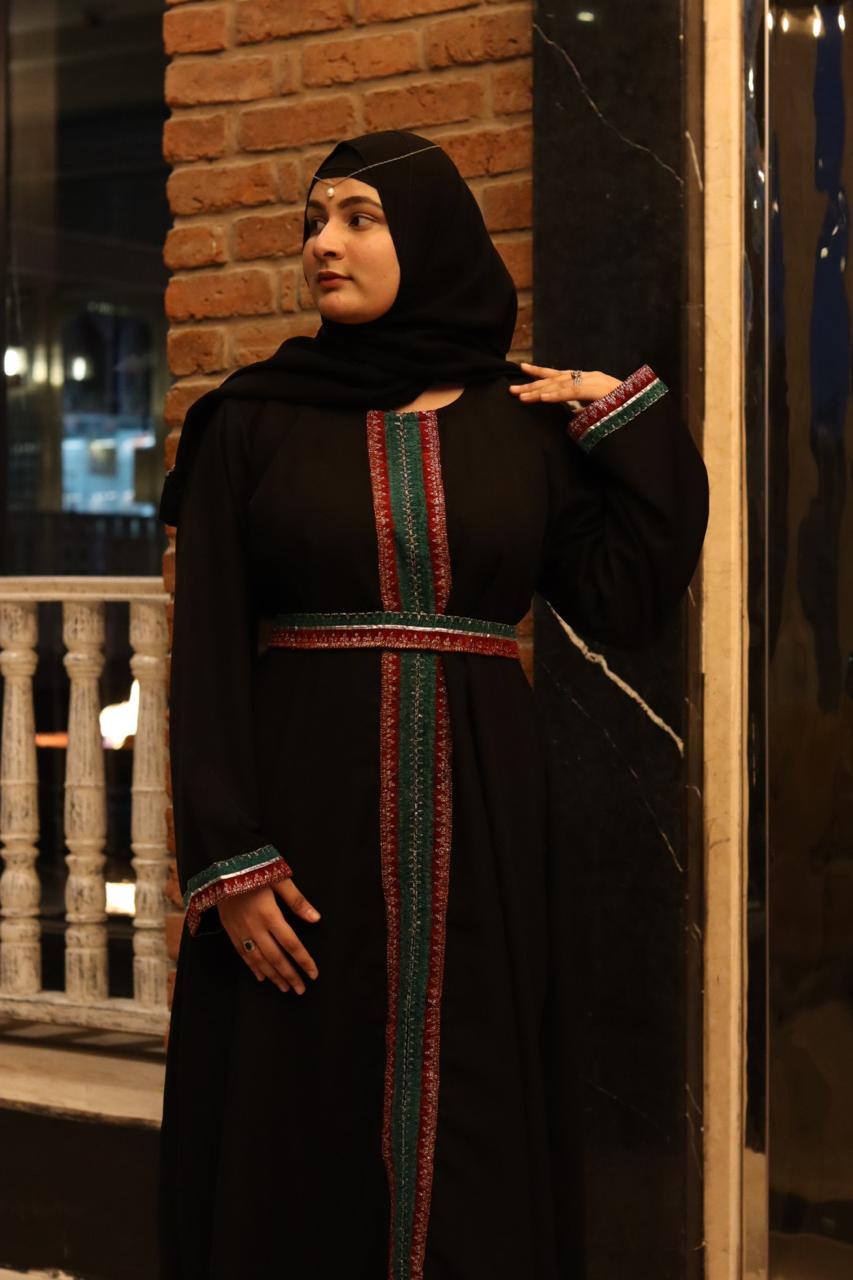 falasteeniya Abaya - Black (comes with hijab & belt)