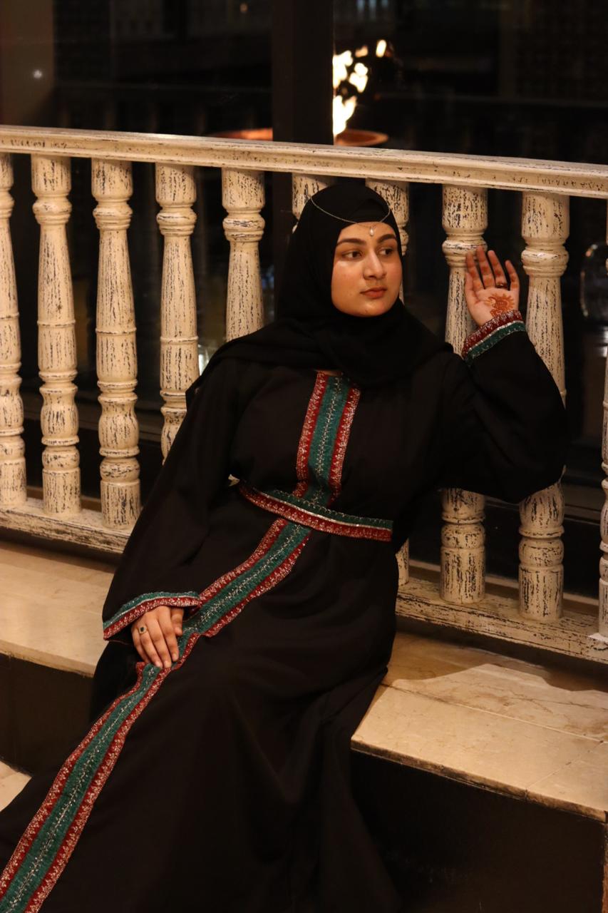 falasteeniya Abaya - Black (comes with hijab & belt)