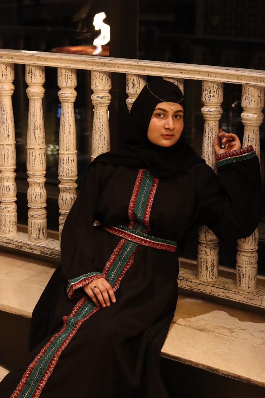 falasteeniya Abaya - Black (comes with hijab & belt)