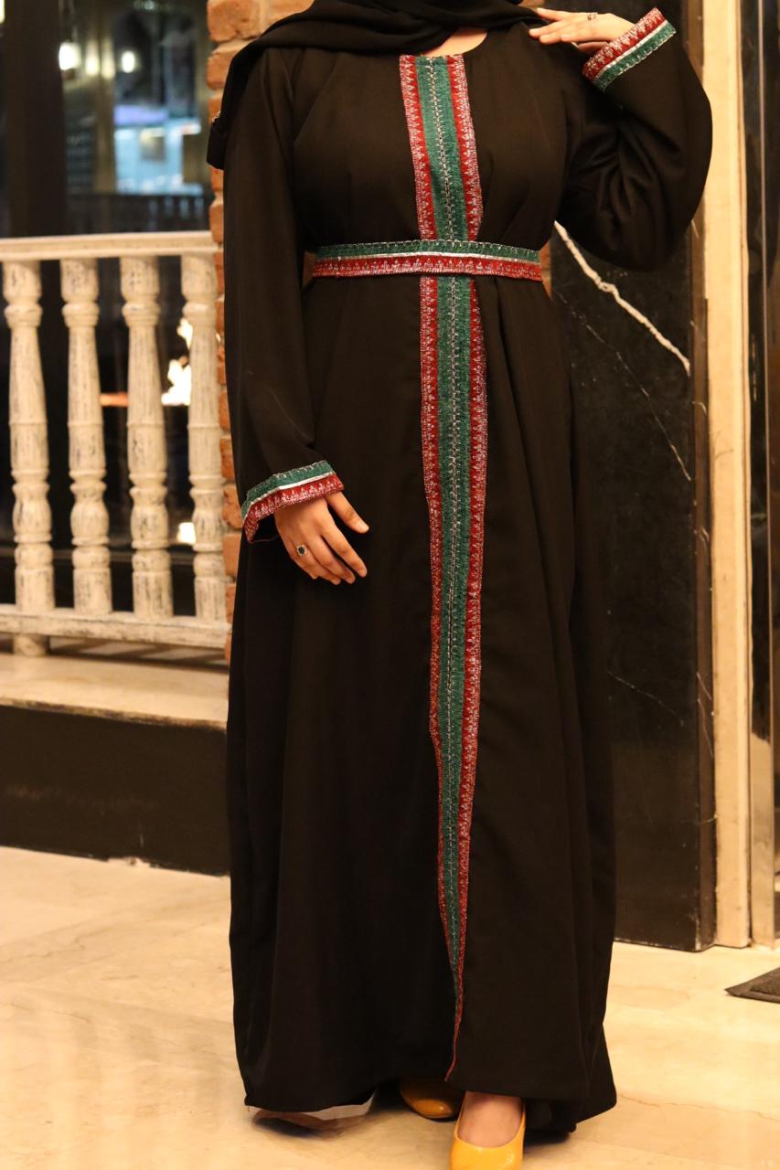 falasteeniya Abaya - Black (comes with hijab & belt)