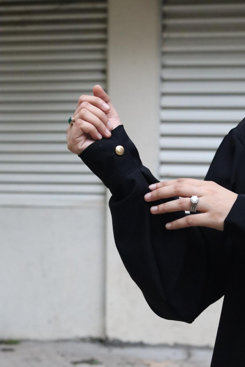 Black pocket Abaya (with hijab)