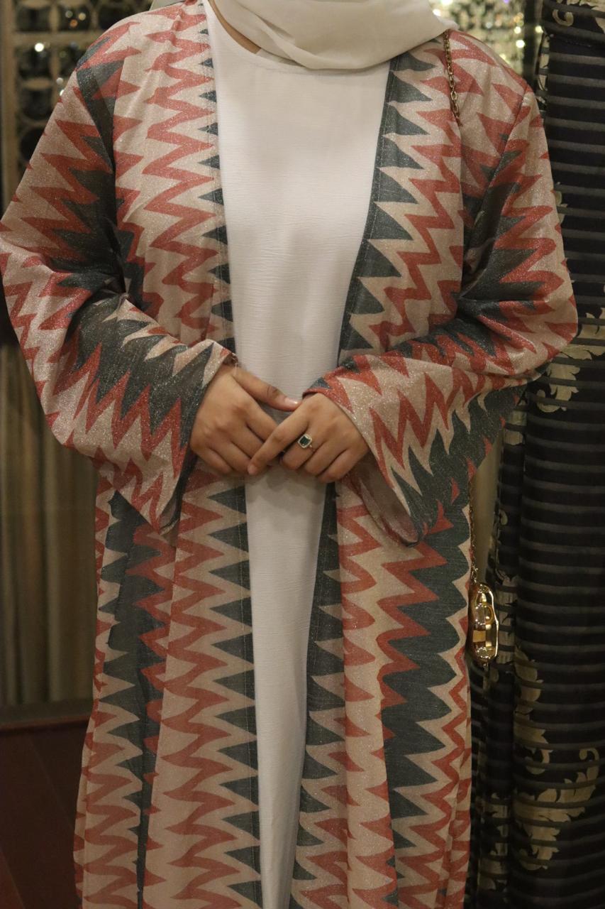 2pc Vibrant vogue Shrug abaya (with inner slit )