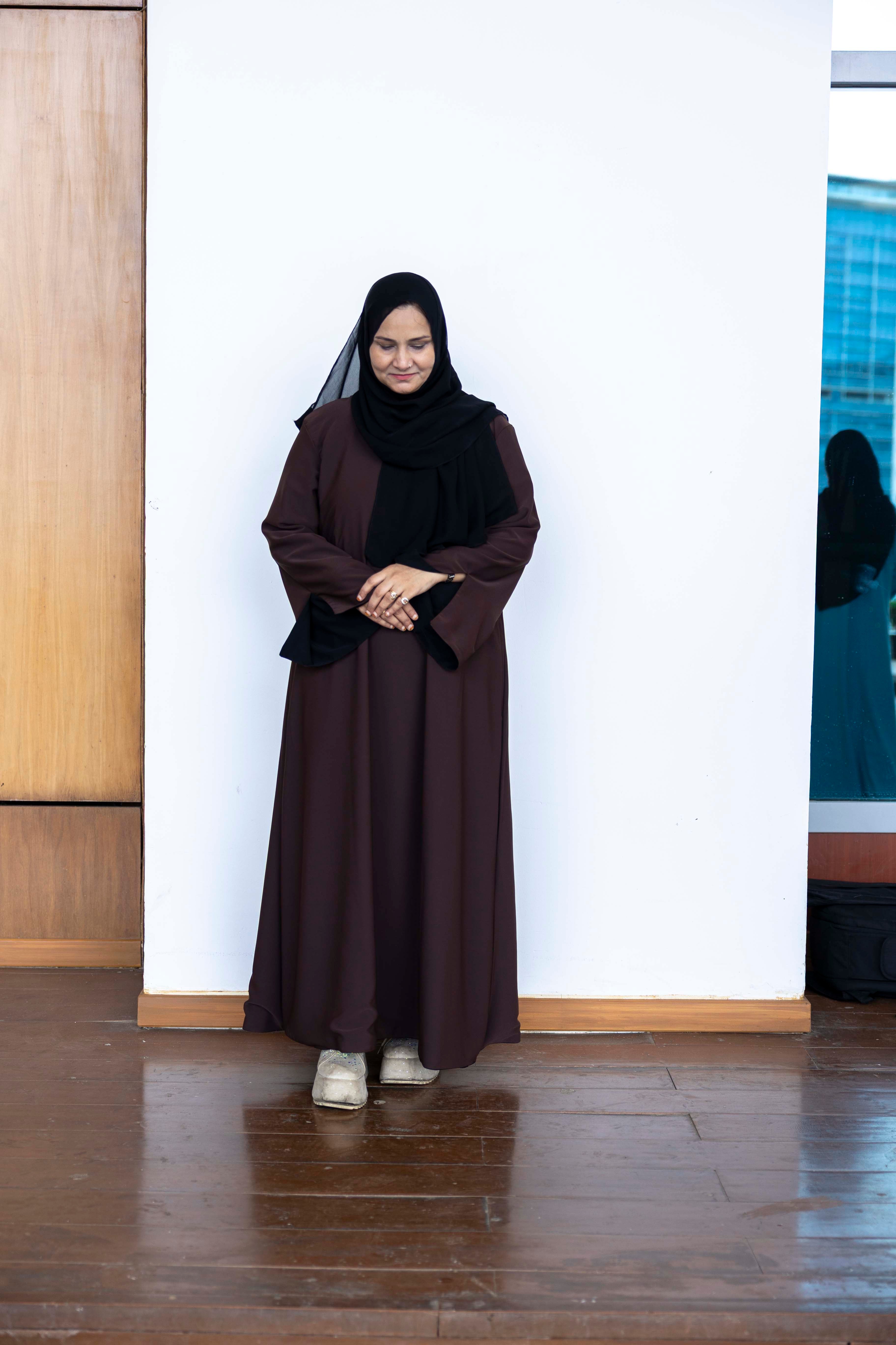 2-in-1 Reversible abaya – Brown & black